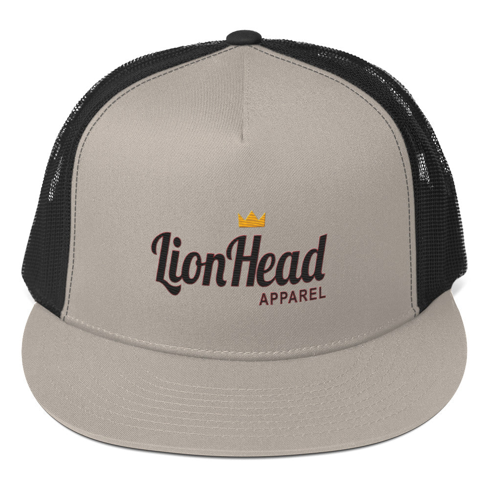 LionHead Apparel Elevated Crown Logo Trucker Cap