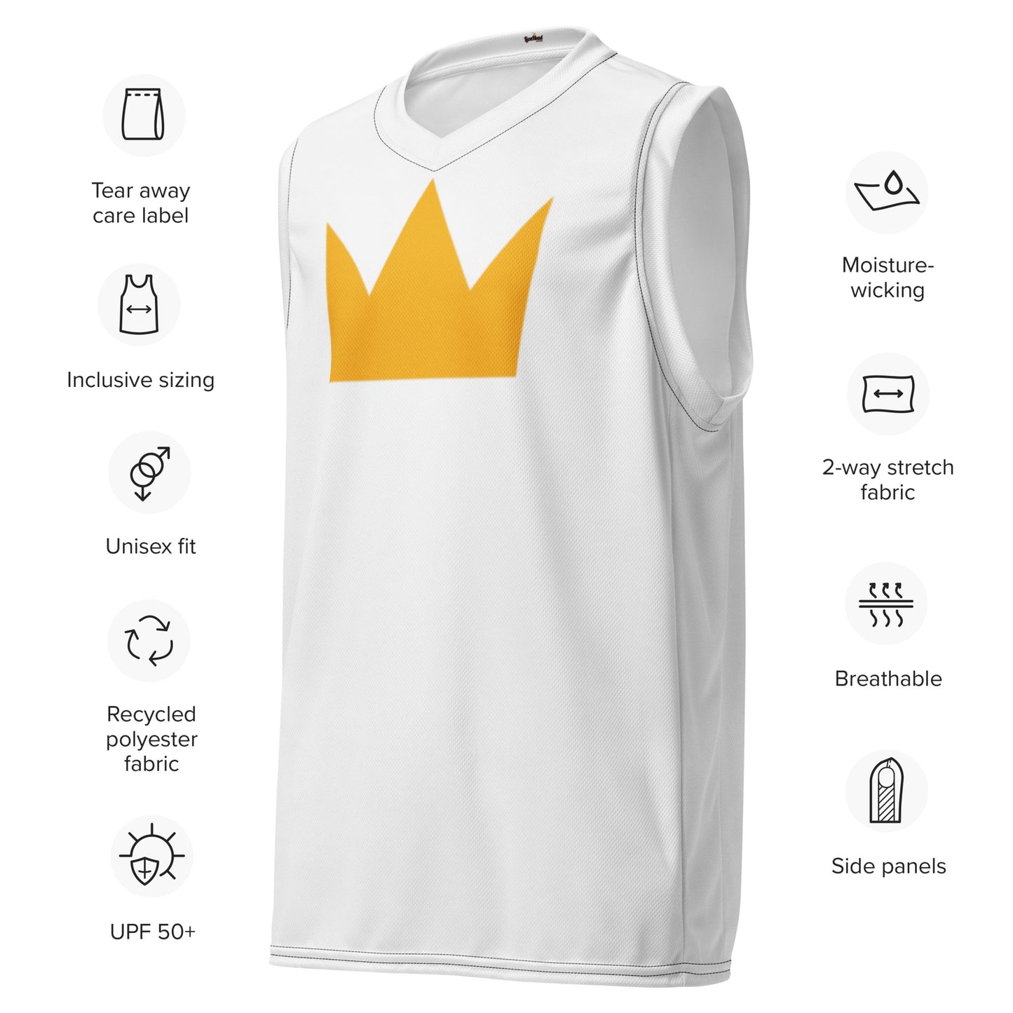 LionHead Apparel Large Crown Logo Recycled unisex basketball jersey