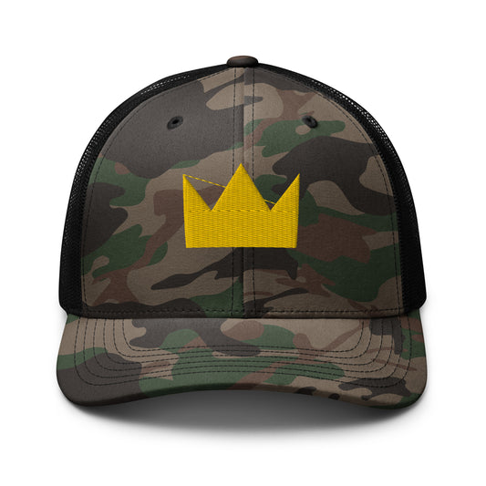 LionHead Apparel Crown Logo Camouflage trucker hat