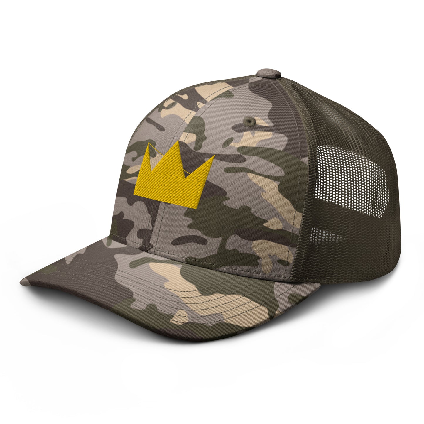 LionHead Apparel Crown Logo Camouflage trucker hat