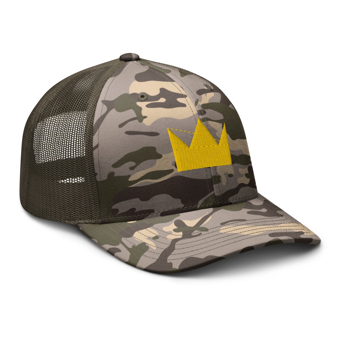 LionHead Apparel Crown Logo Camouflage trucker hat