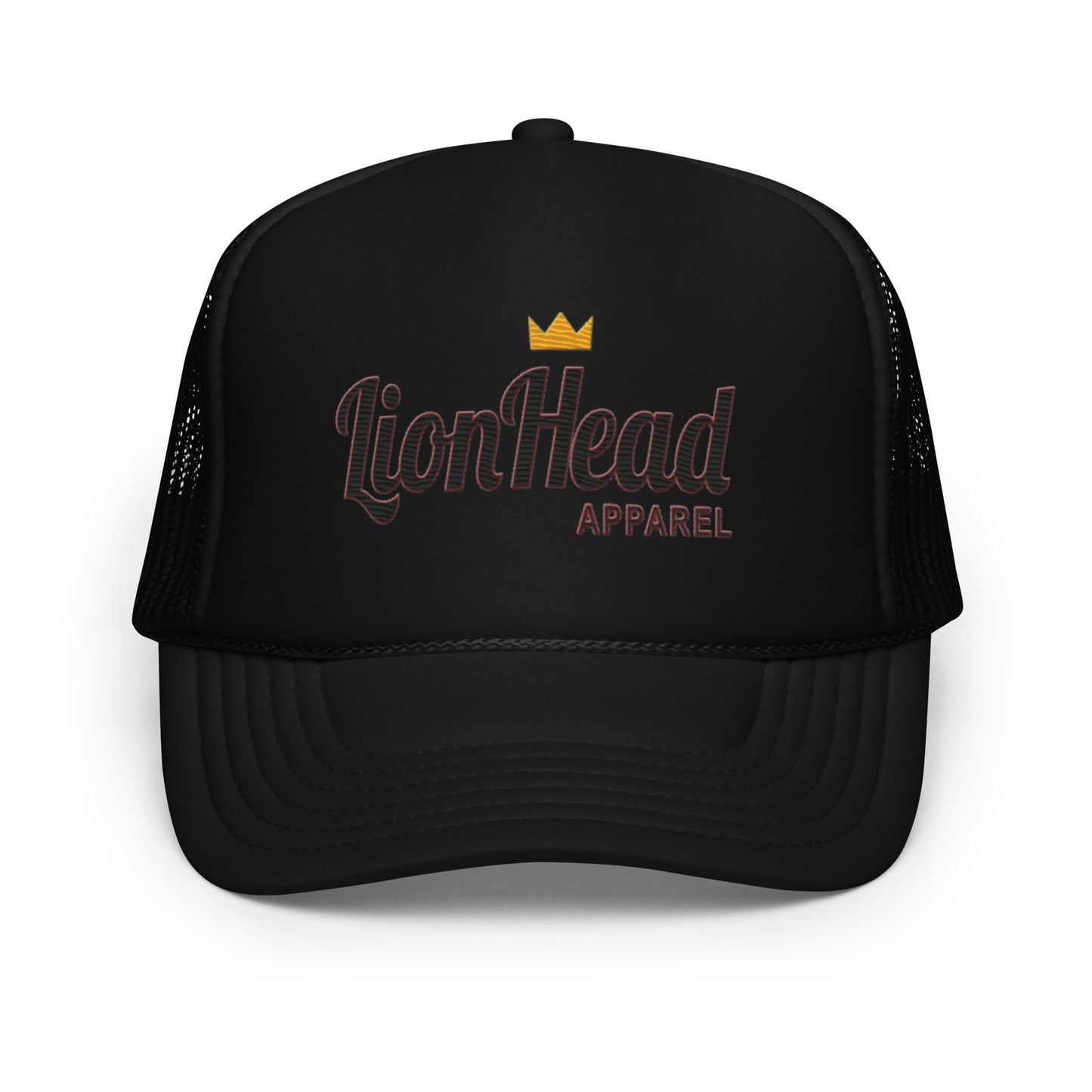 LionHead Apparel Elevated Crown Logo Trucker Cap