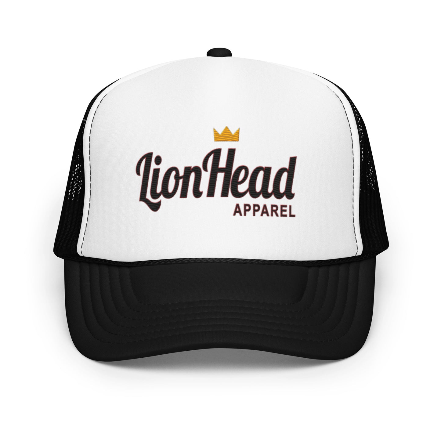 LionHead Apparel Elevated Crown Logo Trucker Cap