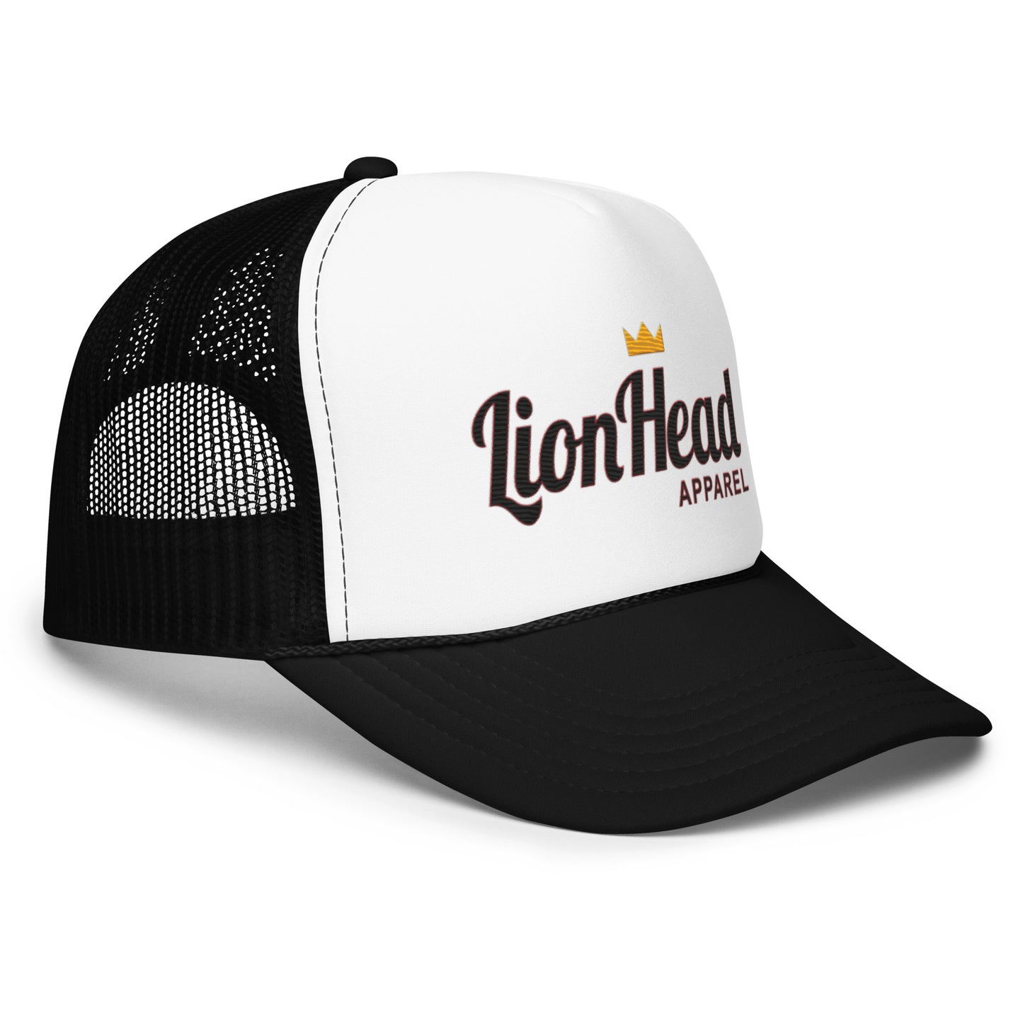 LionHead Apparel Elevated Crown Logo Trucker Cap