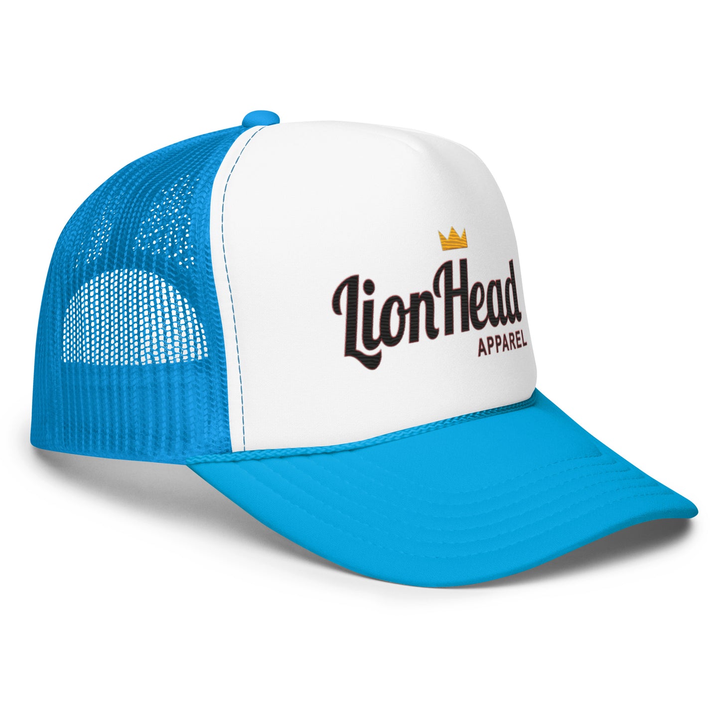 LionHead Apparel Elevated Crown Logo Trucker Cap