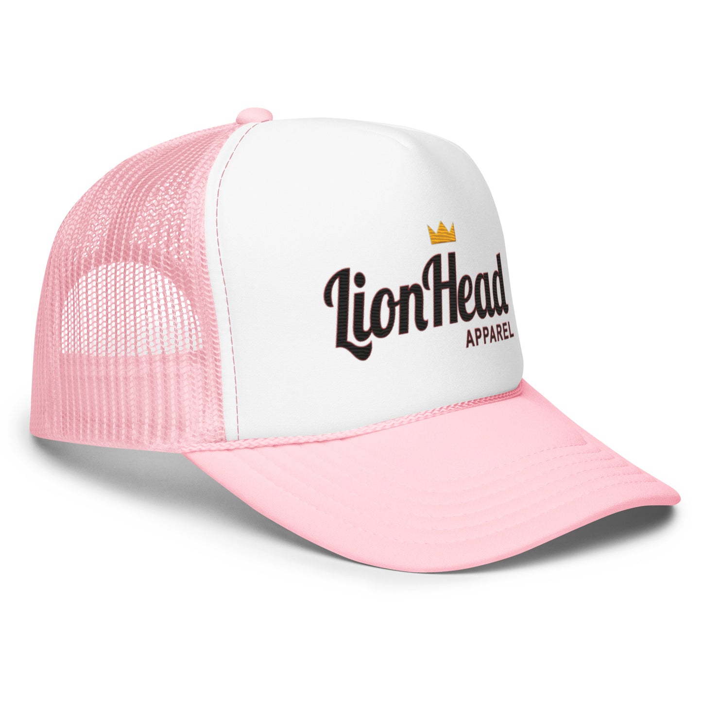 LionHead Apparel Elevated Crown Logo Trucker Cap