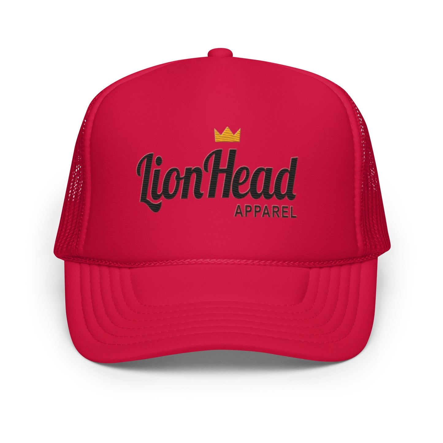 LionHead Apparel Elevated Crown Logo Trucker Cap