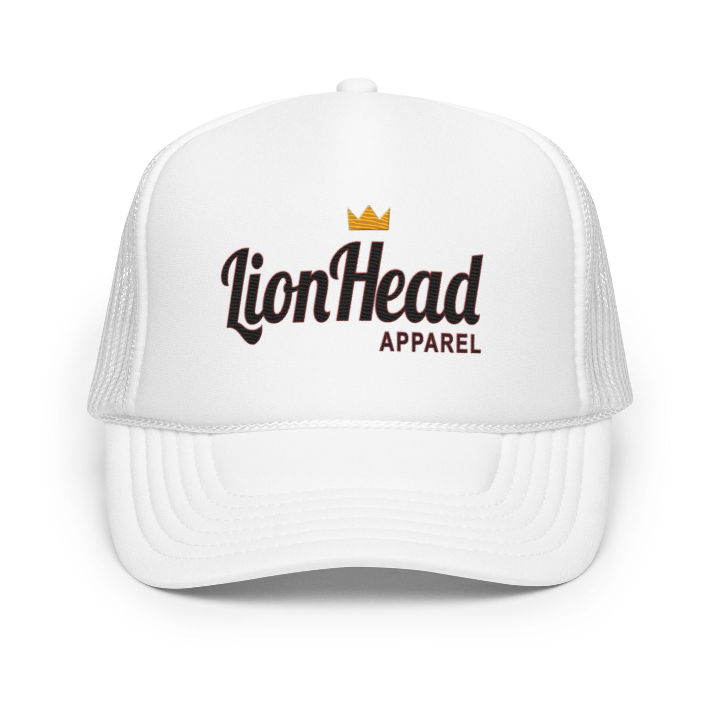 LionHead Apparel Elevated Crown Logo Trucker Cap