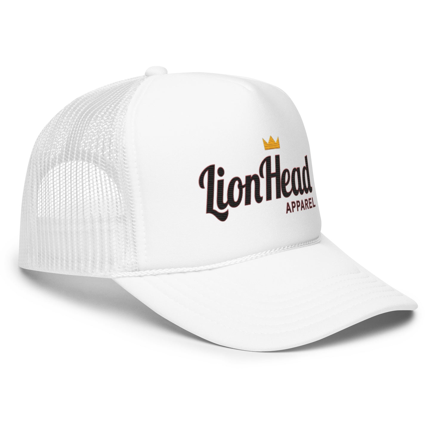 LionHead Apparel Elevated Crown Logo Trucker Cap