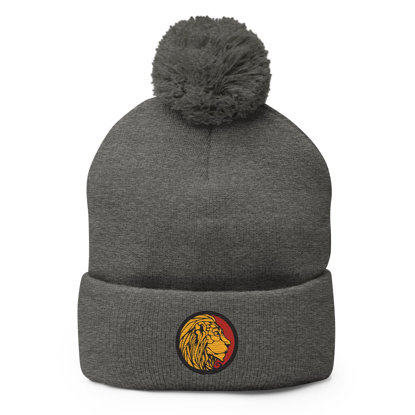 LionHead Apparel Crest Logo Pom-Pom Beanie