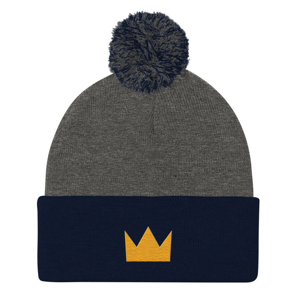 LionHead Apparel Crown Logo Pom-Pom Beanie