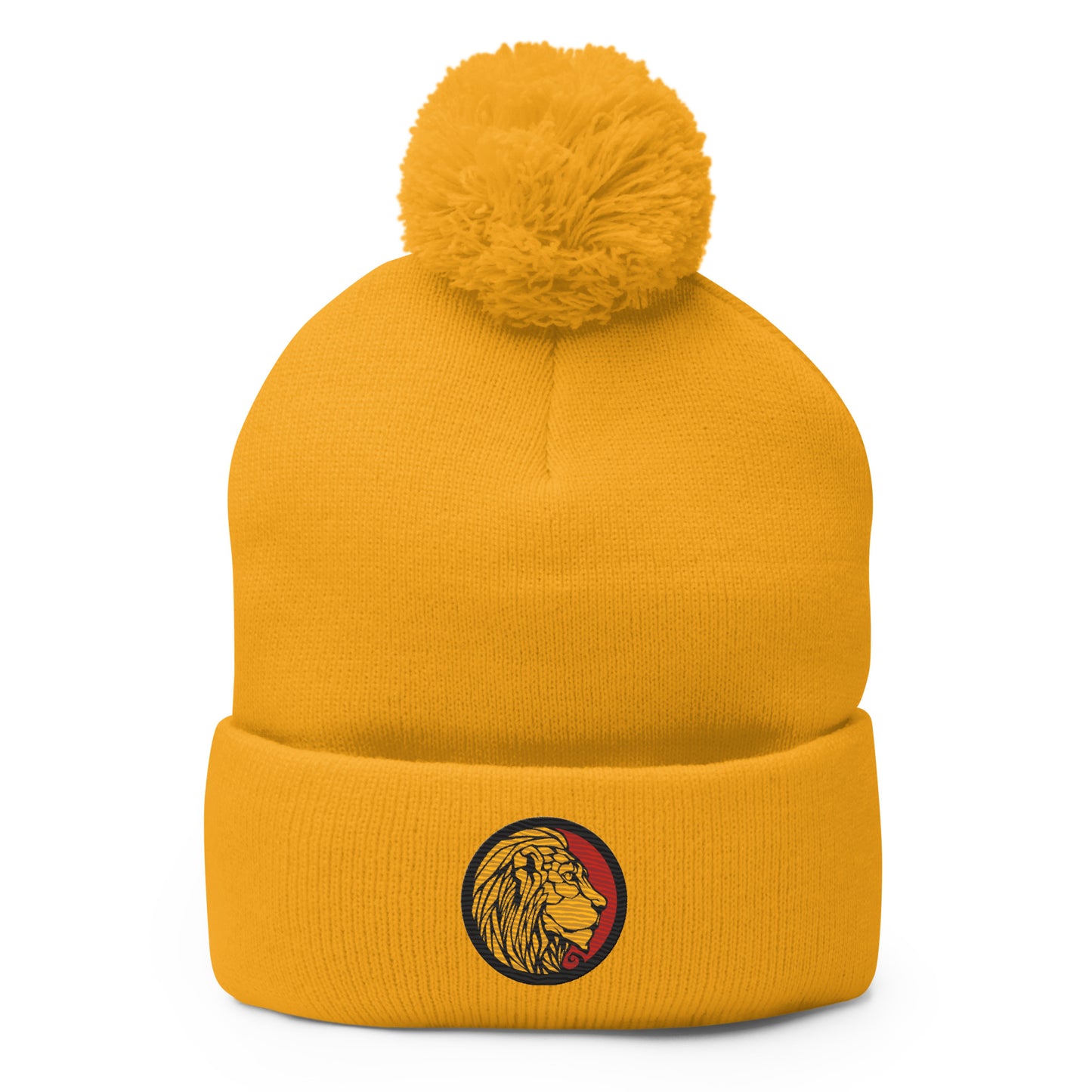 LionHead Apparel Crest Logo Pom-Pom Beanie