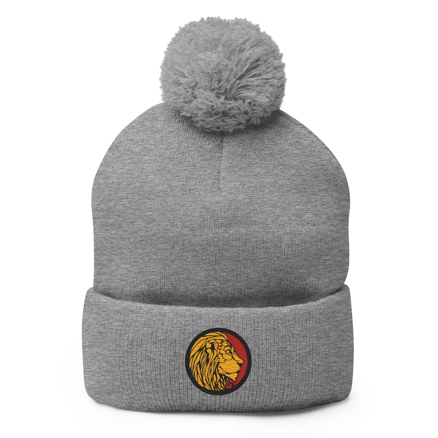 LionHead Apparel Crest Logo Pom-Pom Beanie