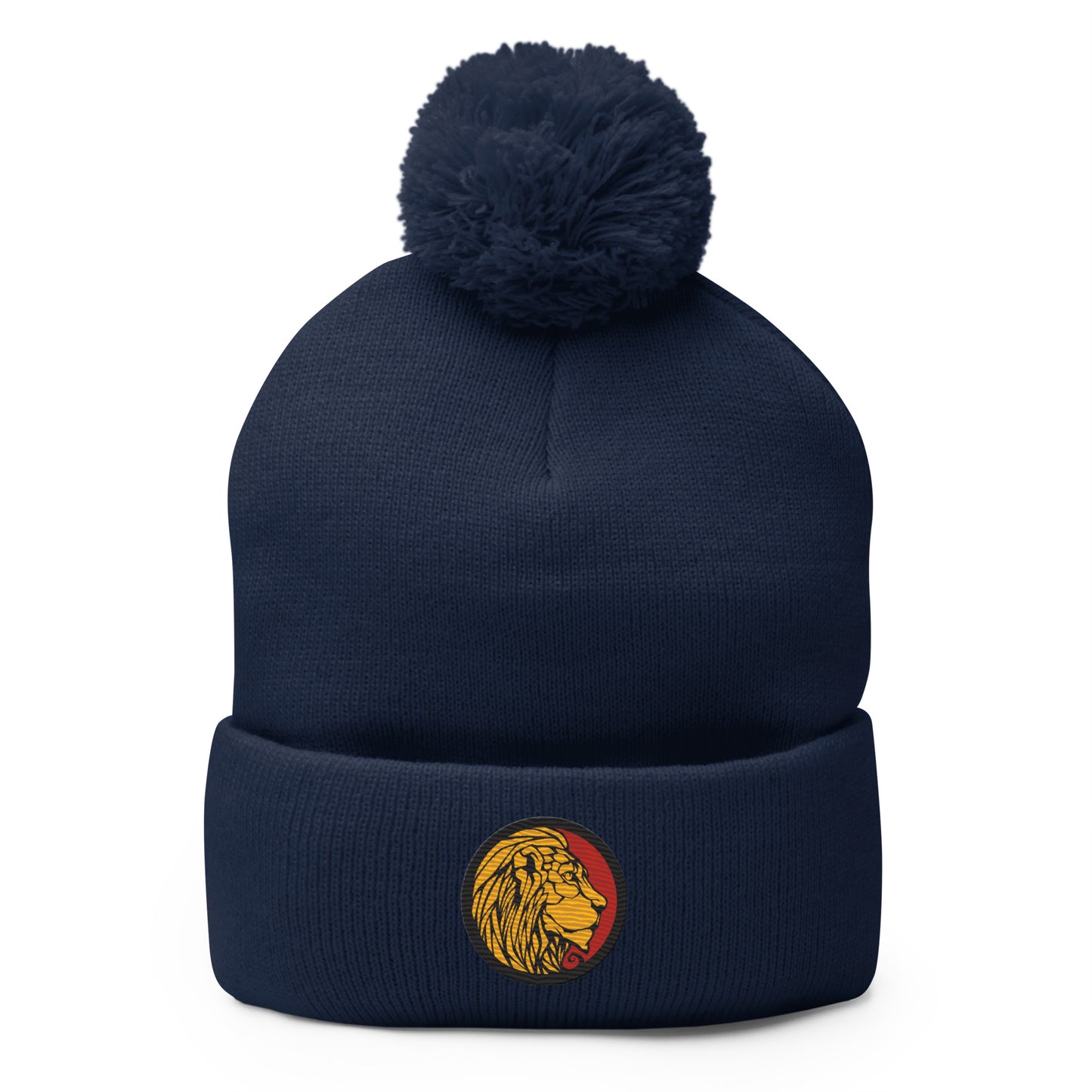 LionHead Apparel Crest Logo Pom-Pom Beanie