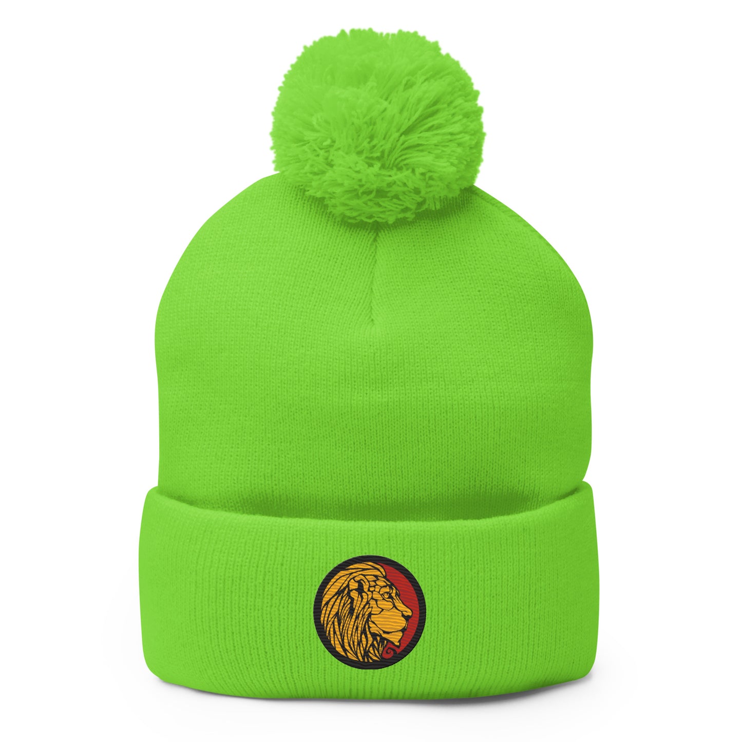LionHead Apparel Crest Logo Pom-Pom Beanie