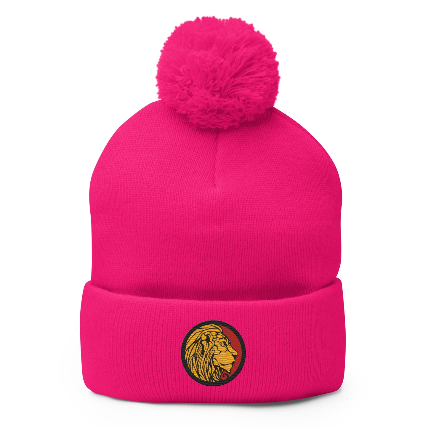 LionHead Apparel Crest Logo Pom-Pom Beanie