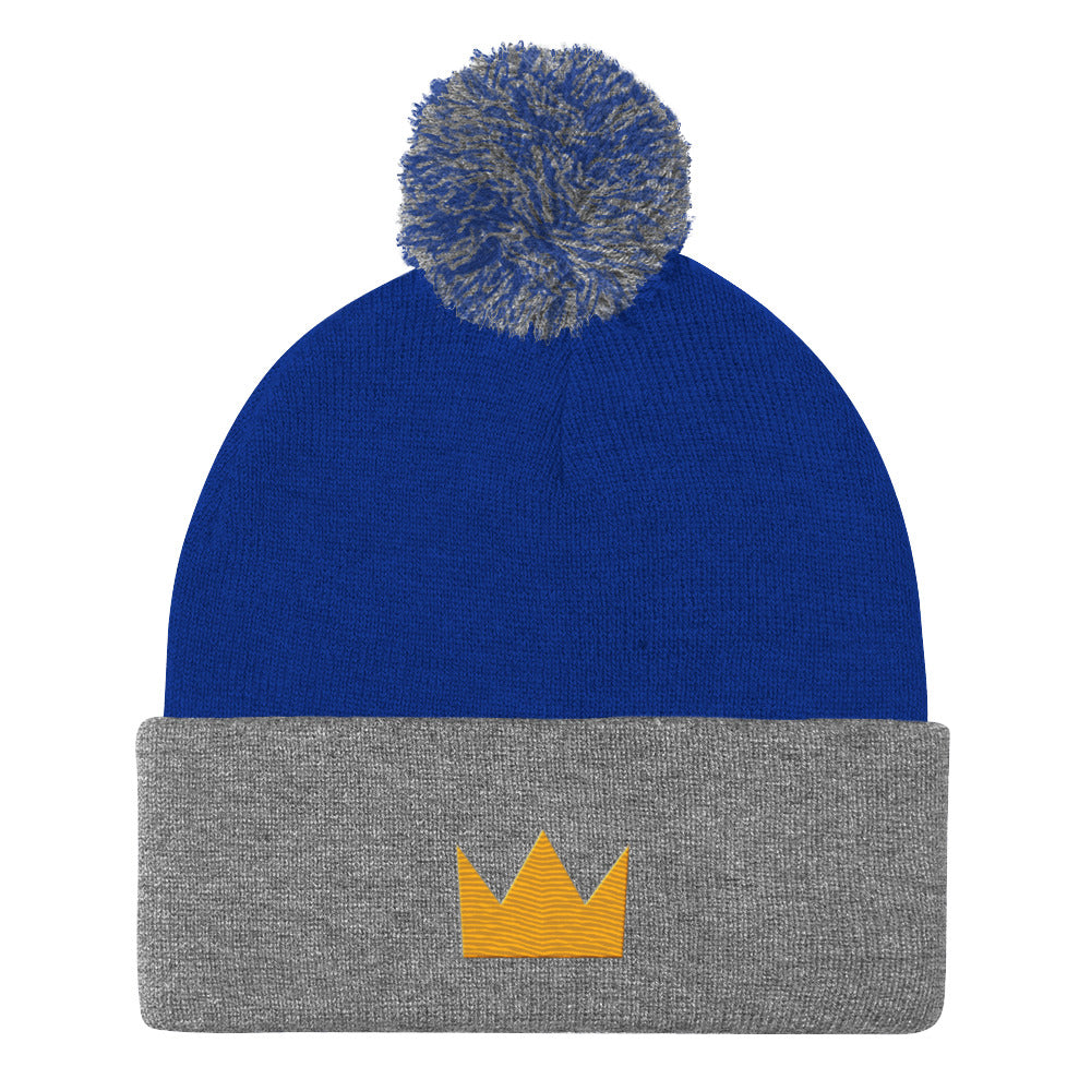LionHead Apparel Crown Logo Pom-Pom Beanie