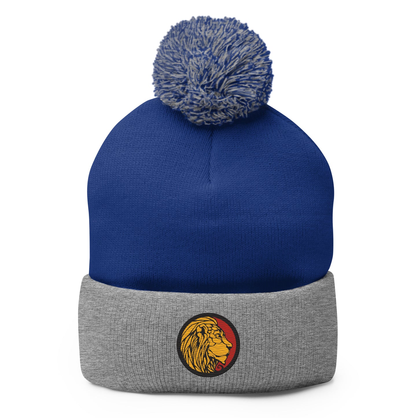LionHead Apparel Crest Logo Pom-Pom Beanie