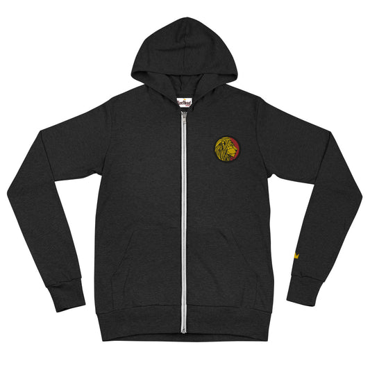 LionHead Apparel Embroidered Crest Logo Unisex zip hoodie