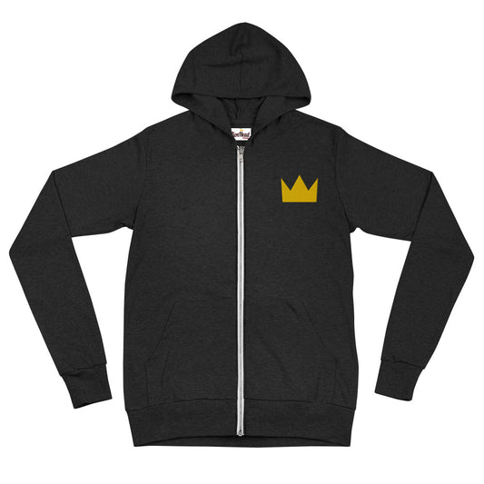 LionHead Apparel Embroidered Crown Logo Unisex zip hoodie