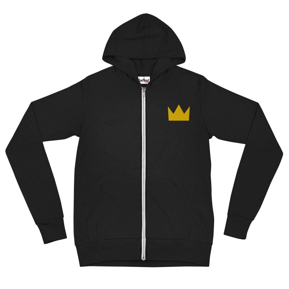 LionHead Apparel Embroidered Crown Logo Unisex zip hoodie