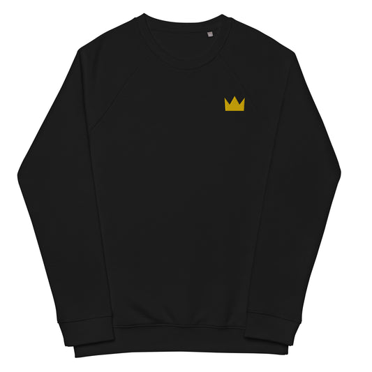 LionHead Apparel Embroidered Crown Logo Unisex organic raglan sweatshirt