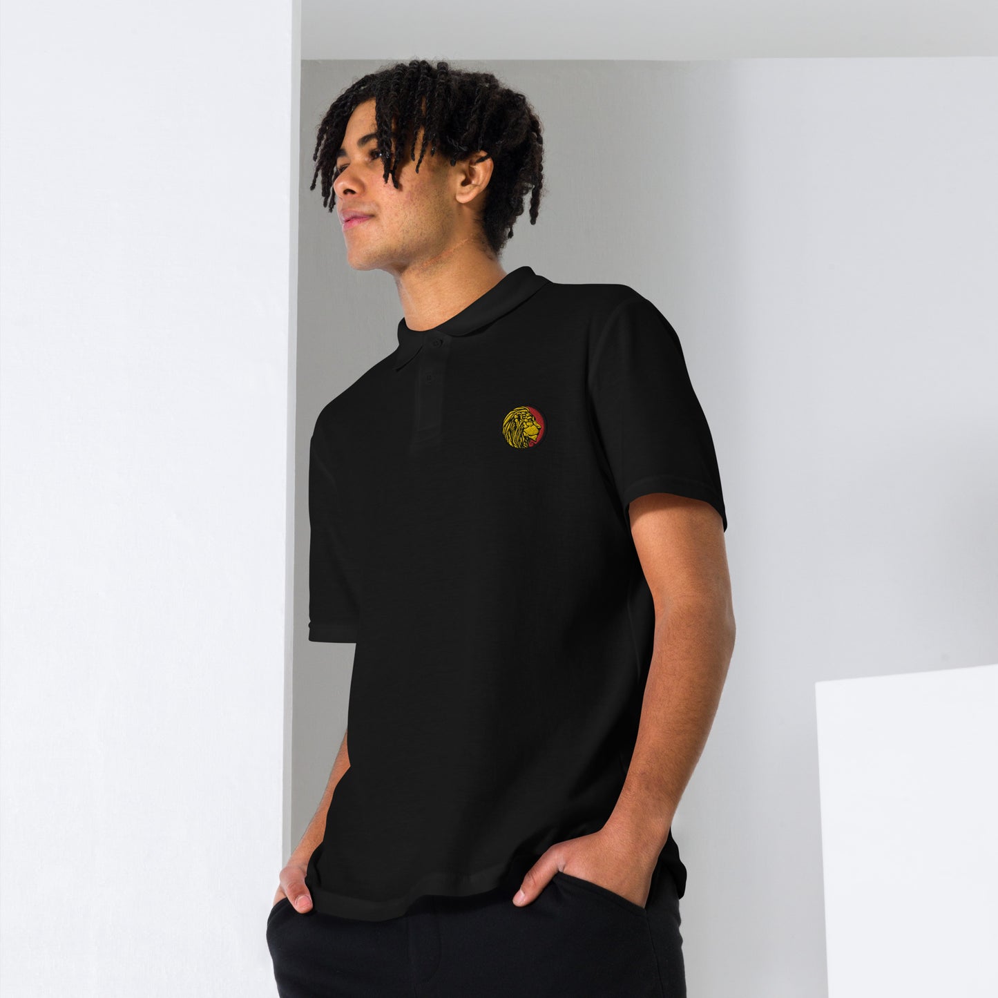 LionHead Apparel Crest Logo Unisex pique polo shirt