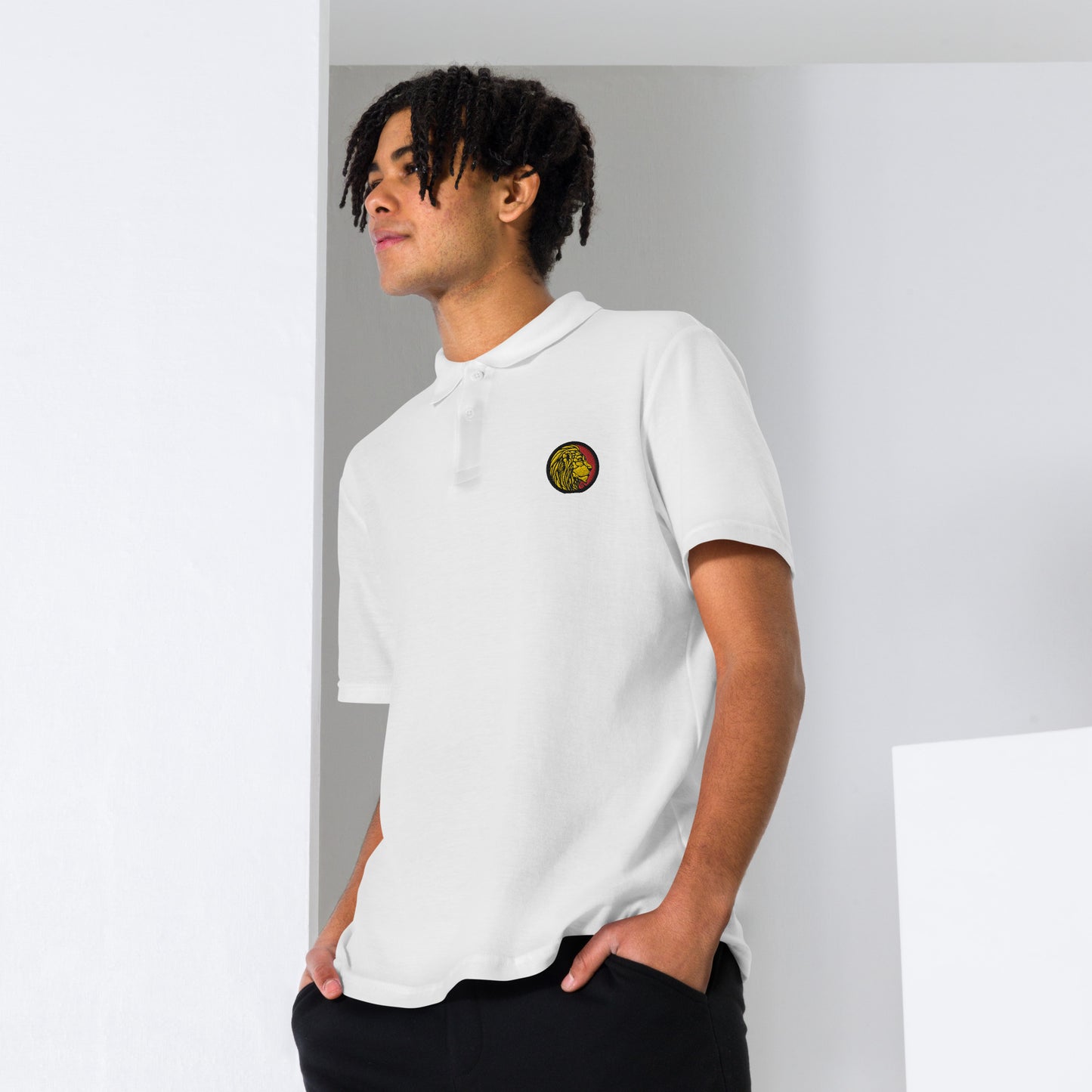 LionHead Apparel Crest Logo Unisex pique polo shirt